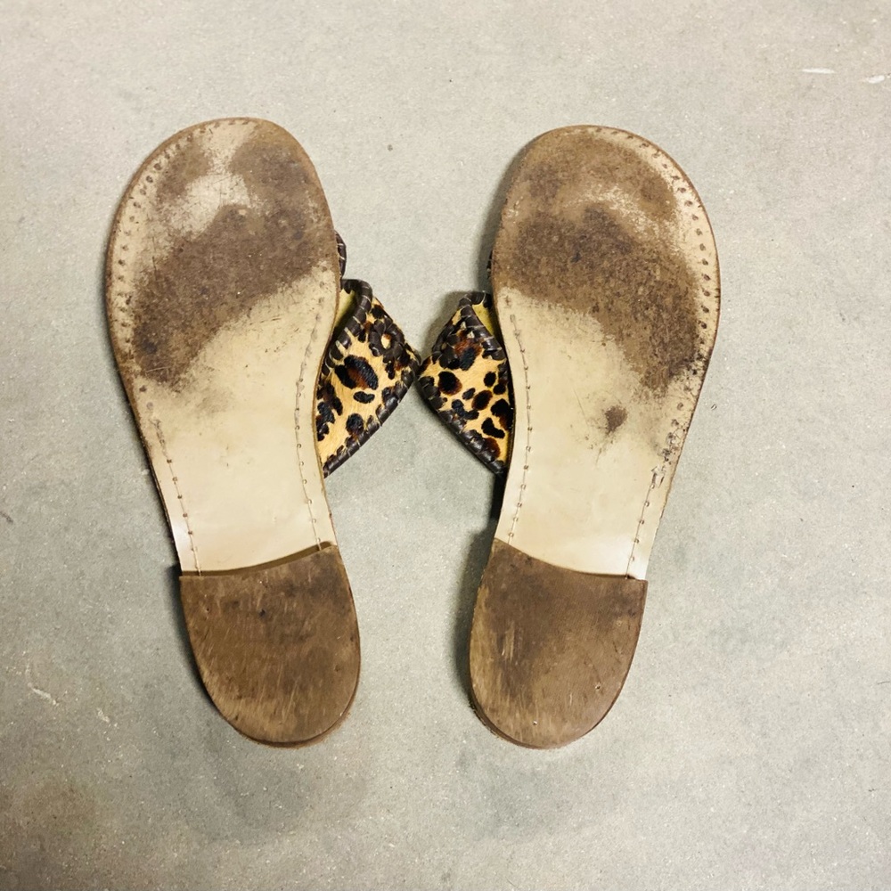 Jack Rogers furry leopard print sandal size 10M. - Picture 7 of 7